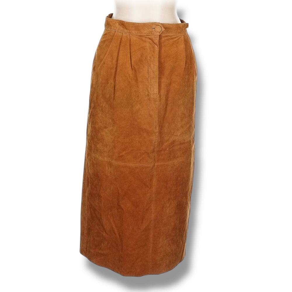 Vintage Tan Midi Skirt